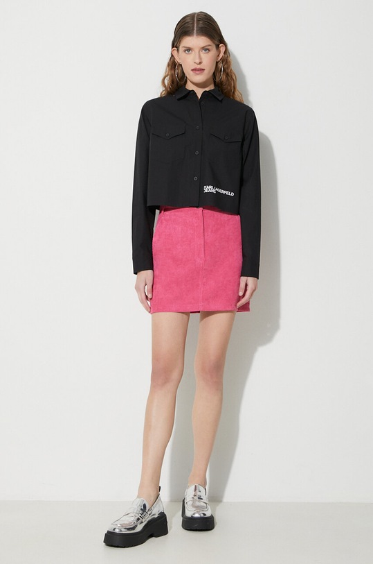 Karl Lagerfeld Jeans koszula bawełniana 236J1605 czarny SS24
