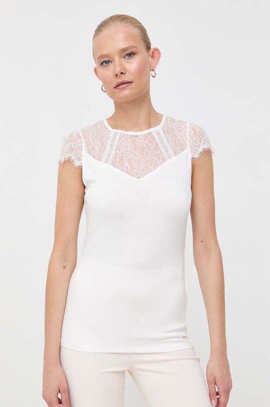 Μπλουζάκι Morgan λευκό DGIULIA.OFF.WHITE