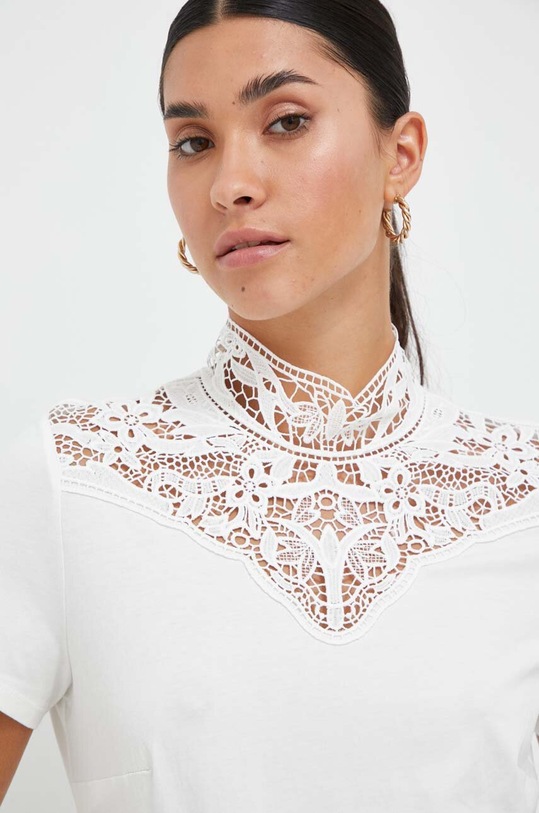 Morgan tricou din bumbac alb DMAGO.OFF.WHITE