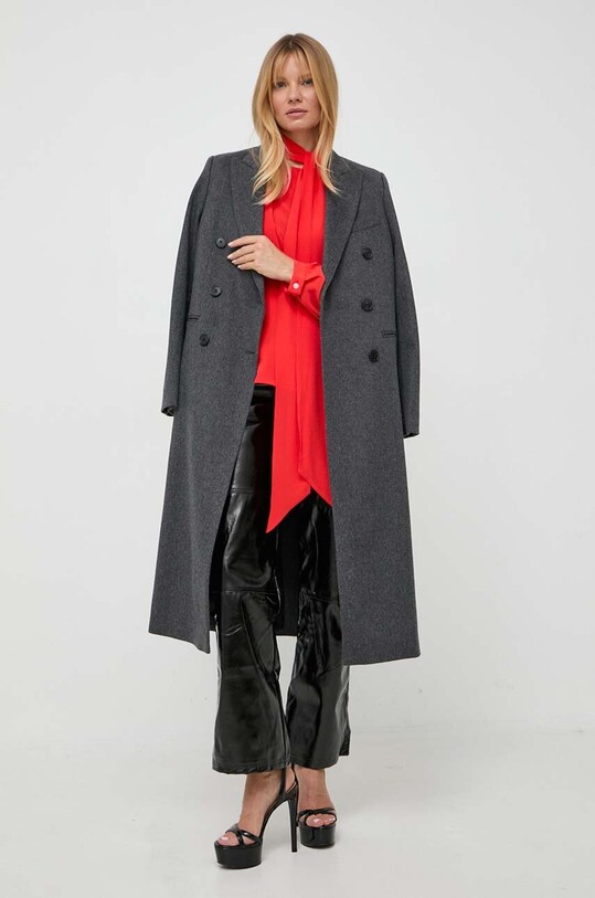 Victoria Beckham bluzka jedwabna 1423WTP004967A czerwony AW23