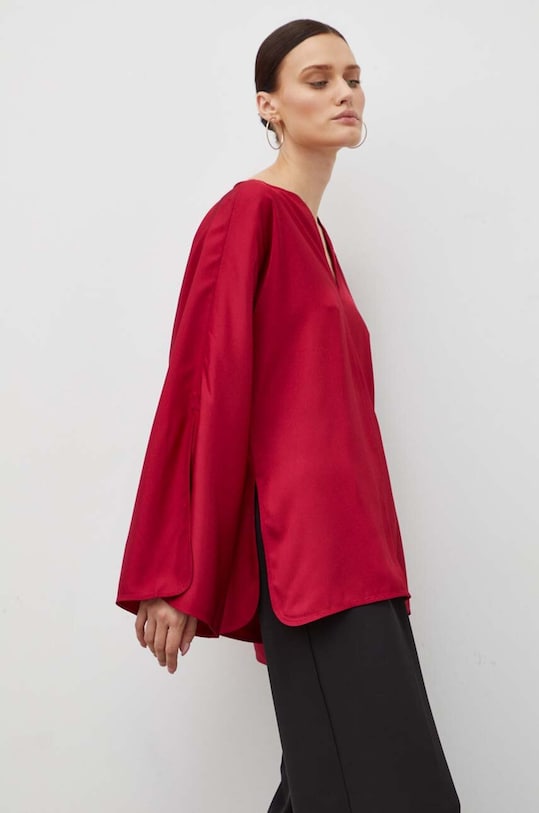Blúzka By Malene Birger relaxed červená Q71875009