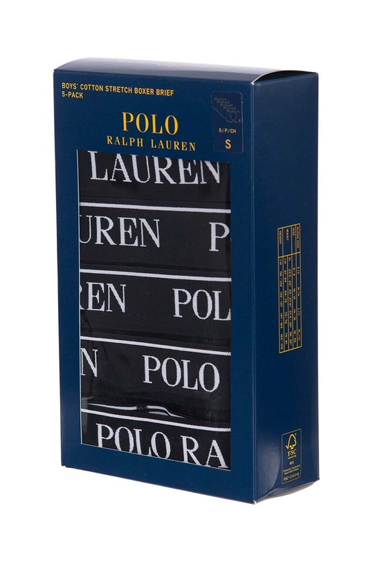 Polo Ralph Lauren bokserki dziecięce 5-pack 9P5014 czarny