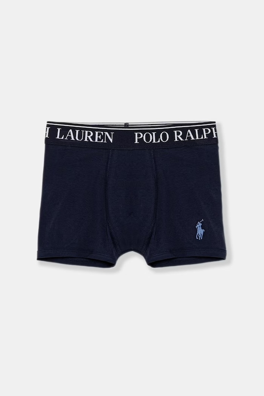 Polo Ralph Lauren přiléhavé boxerky dětské bavlněné s elastanem 3-pack námořnická modř 9P5015