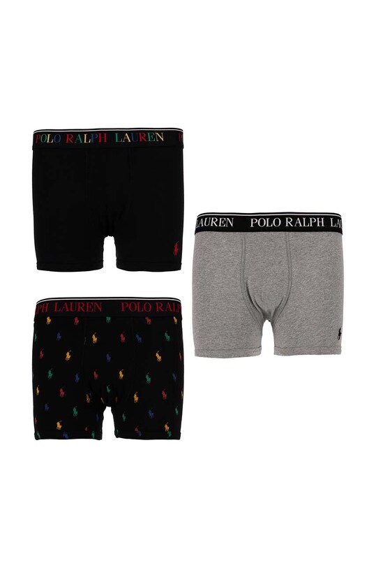 Παιδικά μποξεράκια Polo Ralph Lauren 3-pack μελανζέ μαύρο 9P5015
