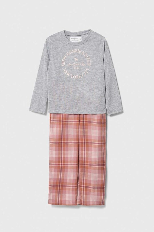 Παιδική πιτζάμα Abercrombie & Fitch στάμπα ροζ KI246.3000