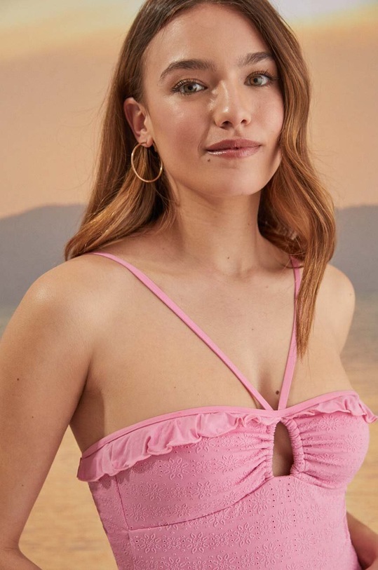 women'secret jednoczęściowy strój kąpielowy VERBENA 5525820 różowy AW23