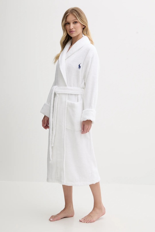 Îmbrăcăminte Polo Ralph Lauren halat de baie din bumbac 4P0008 alb