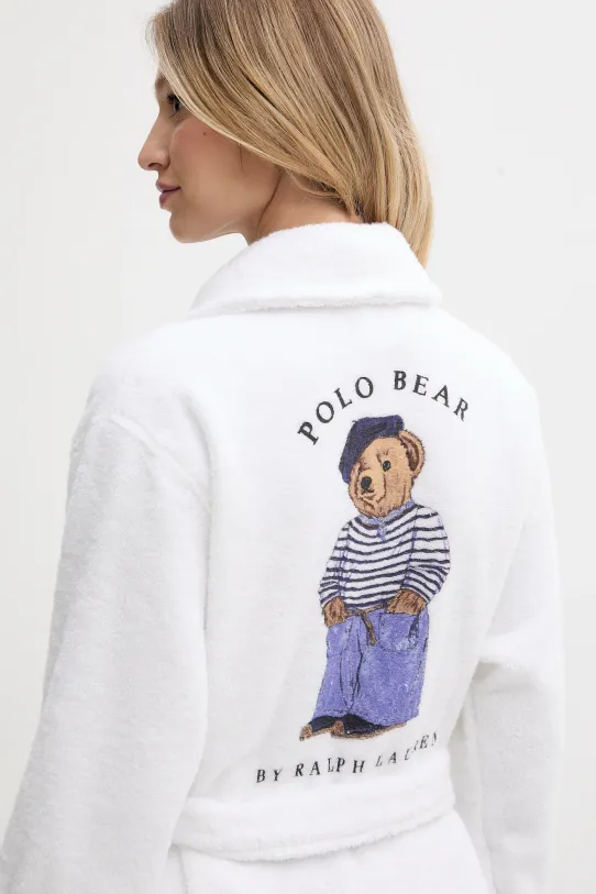 Polo Ralph Lauren szlafrok bawełniany biały 4P0008