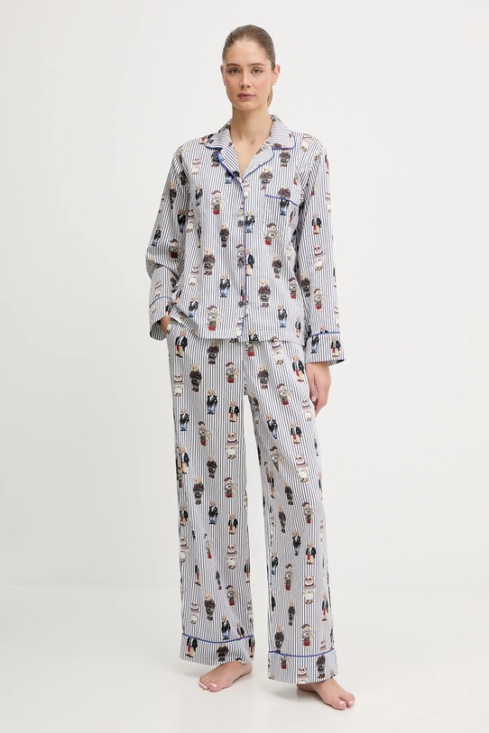 Polo Ralph Lauren piżama bawełniana niebieski 4P8046