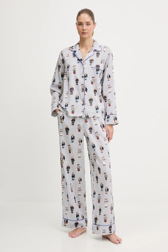 Polo Ralph Lauren piżama bawełniana niebieski 4P8046