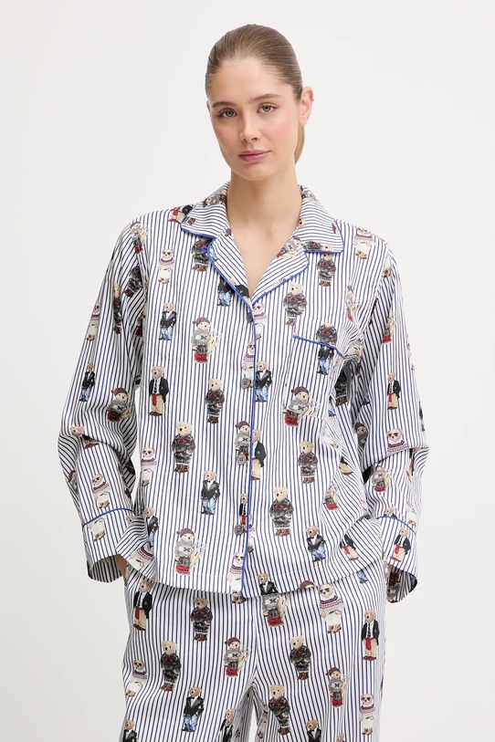 Polo Ralph Lauren piżama bawełniana 4P8046 niebieski AA00