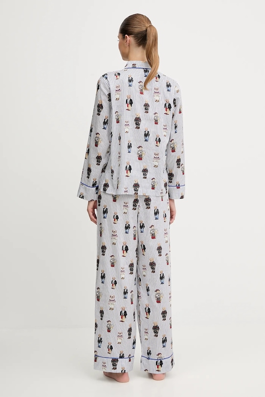 Odzież Polo Ralph Lauren piżama bawełniana 4P8046 niebieski