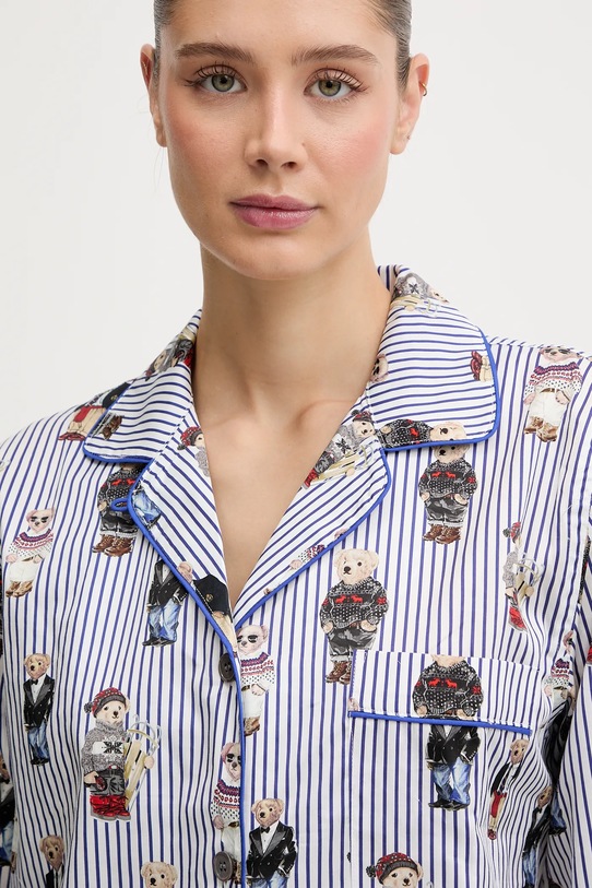 Polo Ralph Lauren piżama bawełniana 4P8046 niebieski