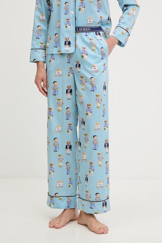 Polo Ralph Lauren piżama damska bawełniana niebieski 4P8046