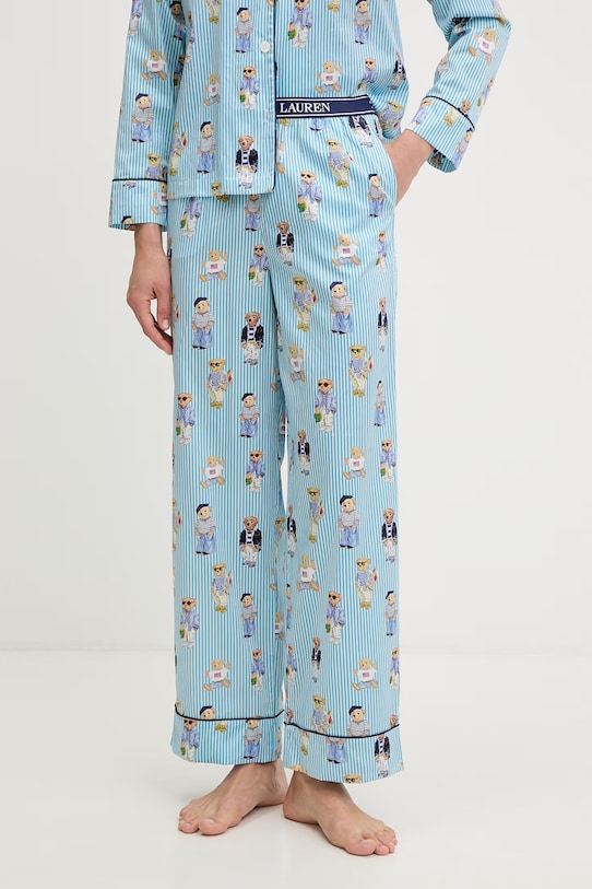 Polo Ralph Lauren piżama damska bawełniana niebieski 4P8046
