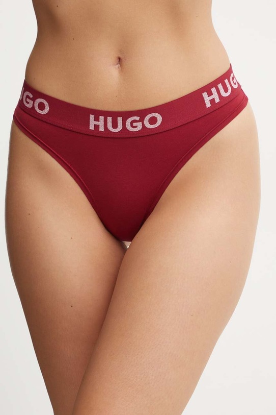 HUGO stringi melanż bordowy 50480166