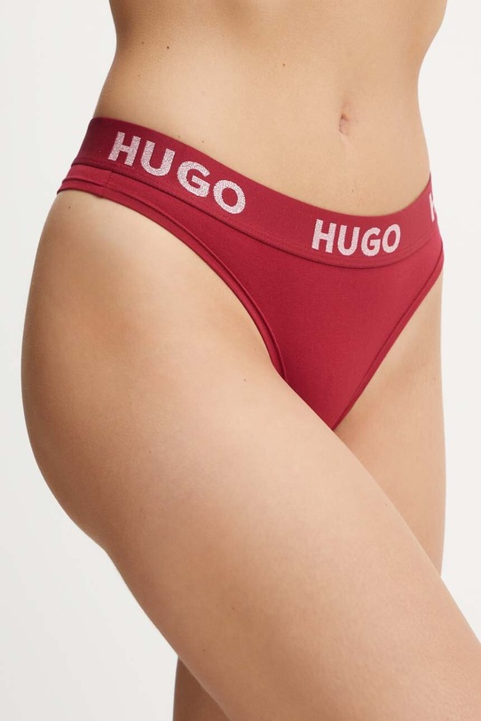 HUGO stringi 50480166 bordowy SS25