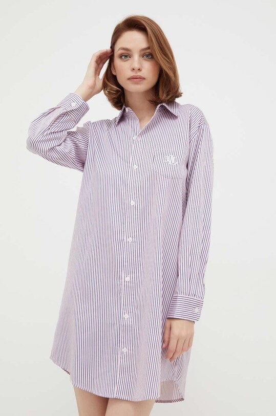 Lauren Ralph Lauren koszula nocna tkanina różowy ILN32263