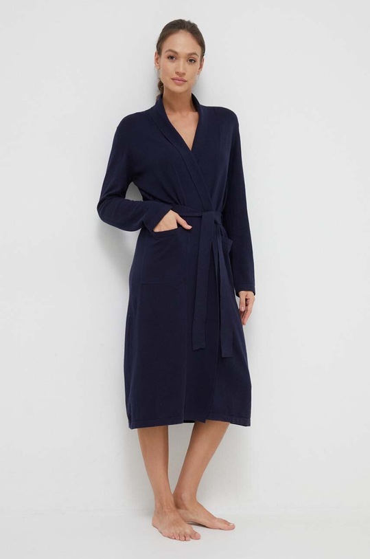Lauren Ralph Lauren szorty z domieszką kaszmiru dzianina granatowy ILN52278