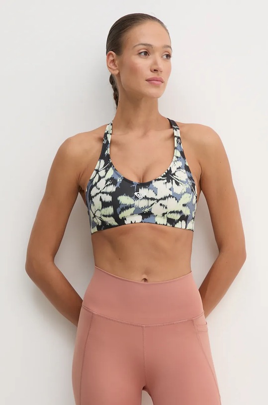 Športová podprsenka Roxy Heart Into It bez kostíc sivá ERJKT04012