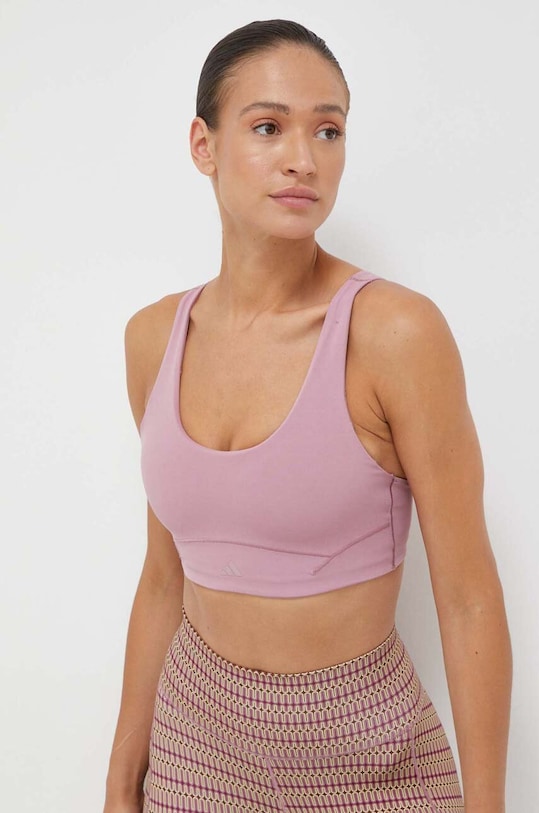 Podprsenka na jogu adidas Performance CoreFlow Luxe Studio ružová IJ5797
