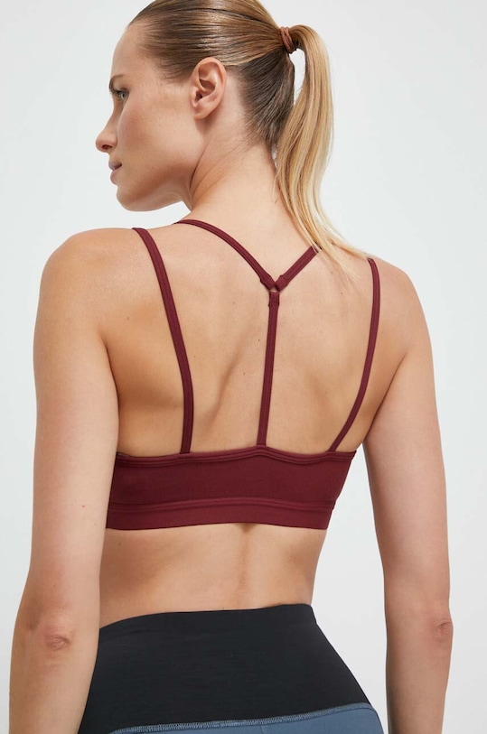 adidas Performance biustonosz do jogi Essentials HE0126 bordowy AW23