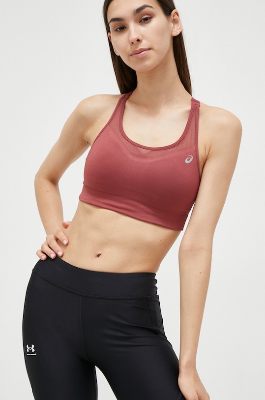 Športová podprsenka Asics Accelerate bez kostíc burgundské 2012B911.602