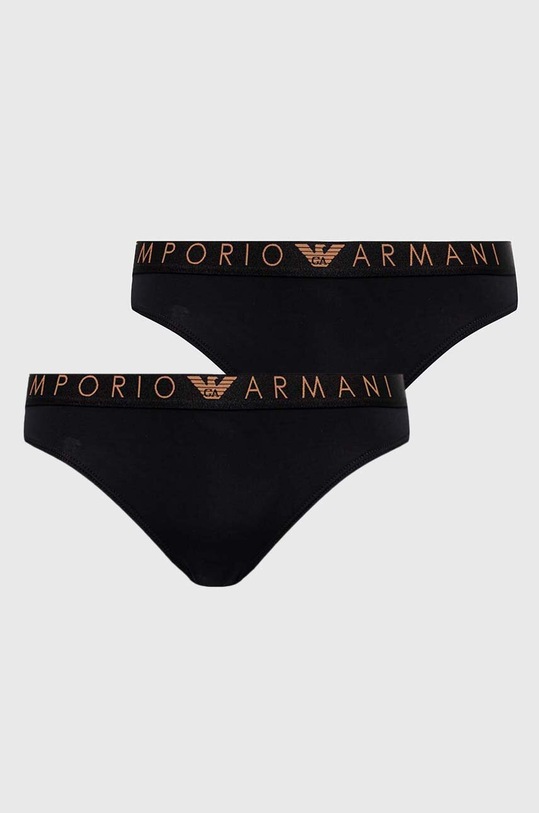 Emporio Armani Underwear bugyi 2 db sima fekete 163334.3F235