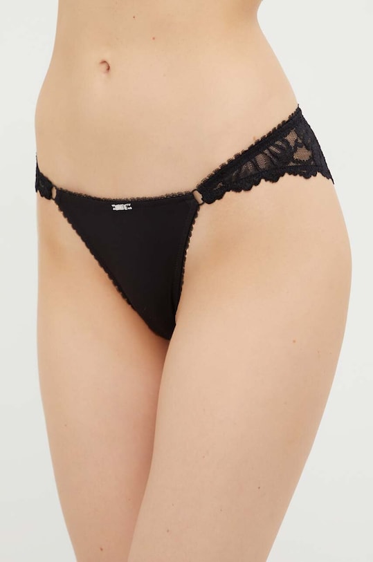 Труси Emporio Armani Underwear мереживо чорний 164792.3F221