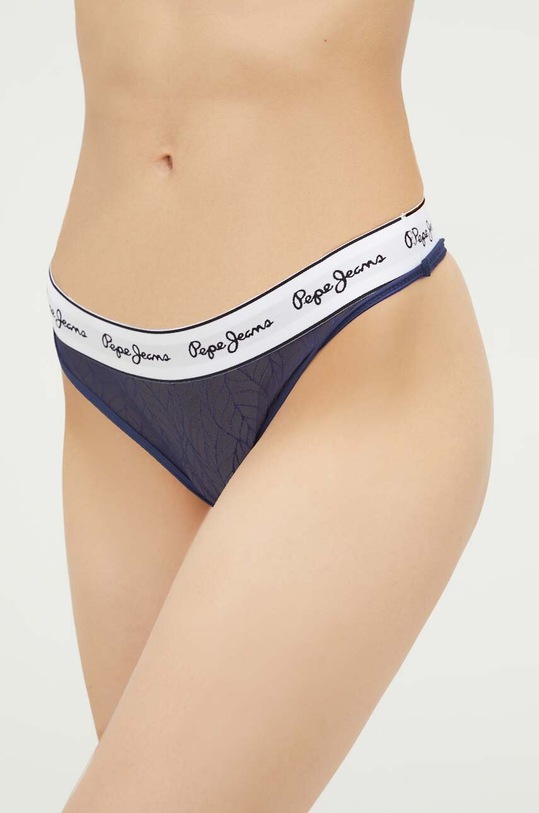 Tanga Pepe Jeans Mesh tanga námořnická modř PLU10983.595
