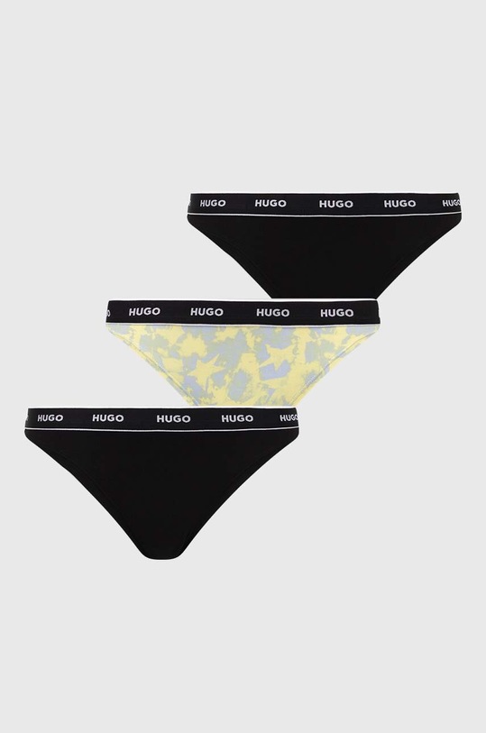 HUGO stringi 3-pack wzorzyste żółty 50495870