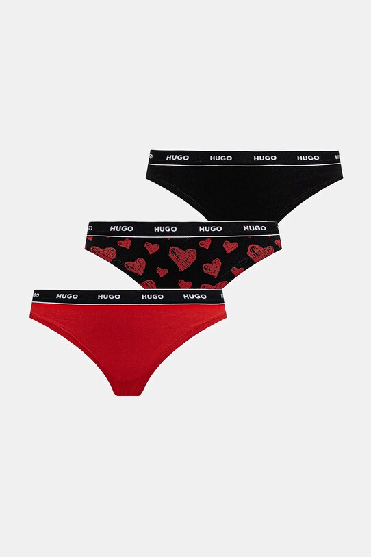 HUGO stringi 3-pack wzorzyste multicolor 50495870