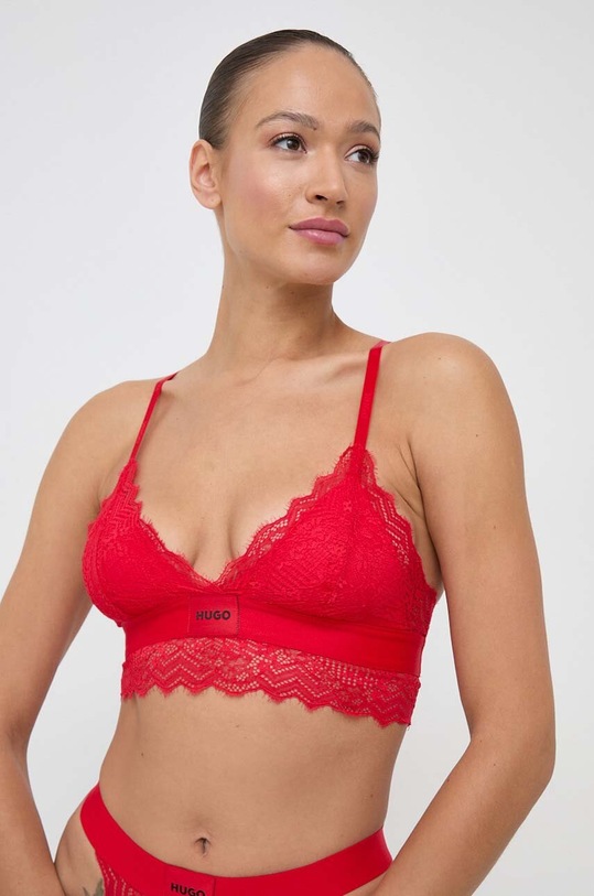 HUGO biustonosz dzianina czerwony 50502786
