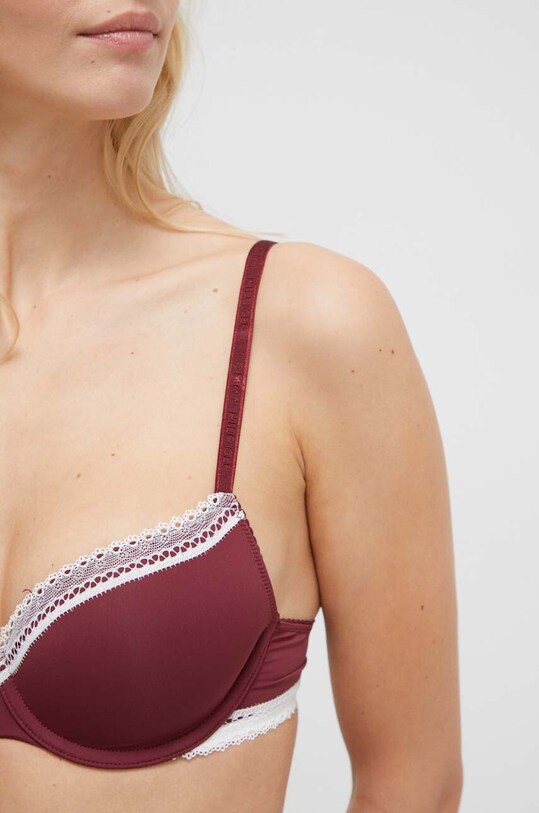 Podprsenka Tommy Hilfiger burgundské UW0UW04751