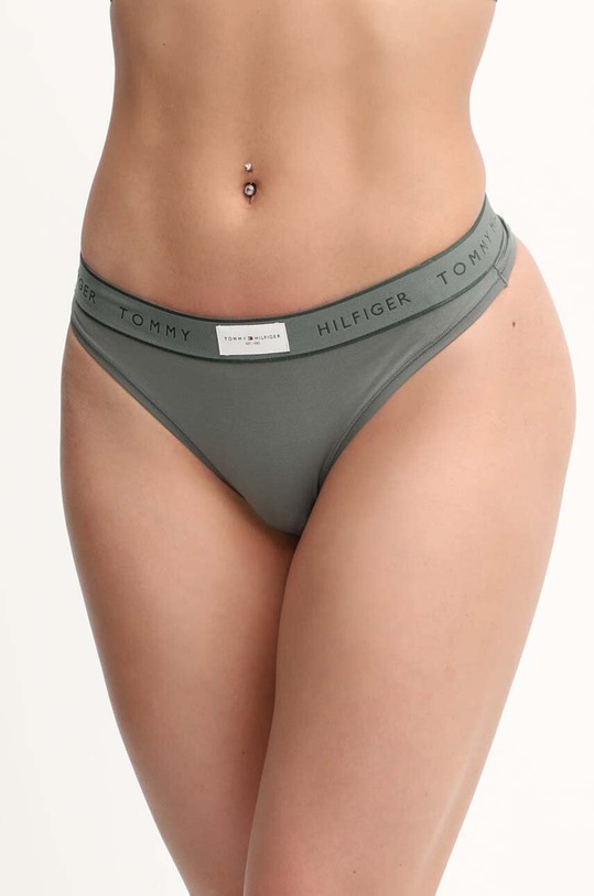 Tommy Hilfiger stringi dzianina zielony UW0UW04812
