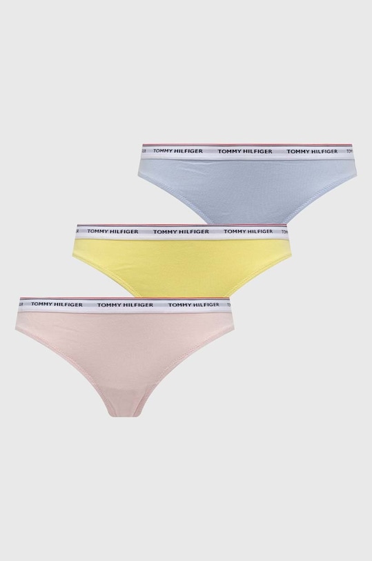 Tanga Tommy Hilfiger 3-pack tanga růžová UW0UW04894