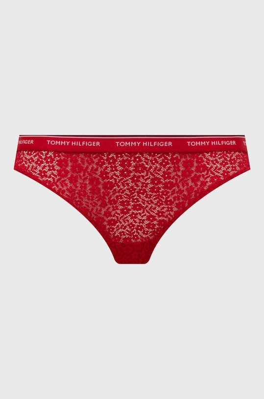 Odzież Tommy Hilfiger stringi 3-pack UW0UW04896 czerwony