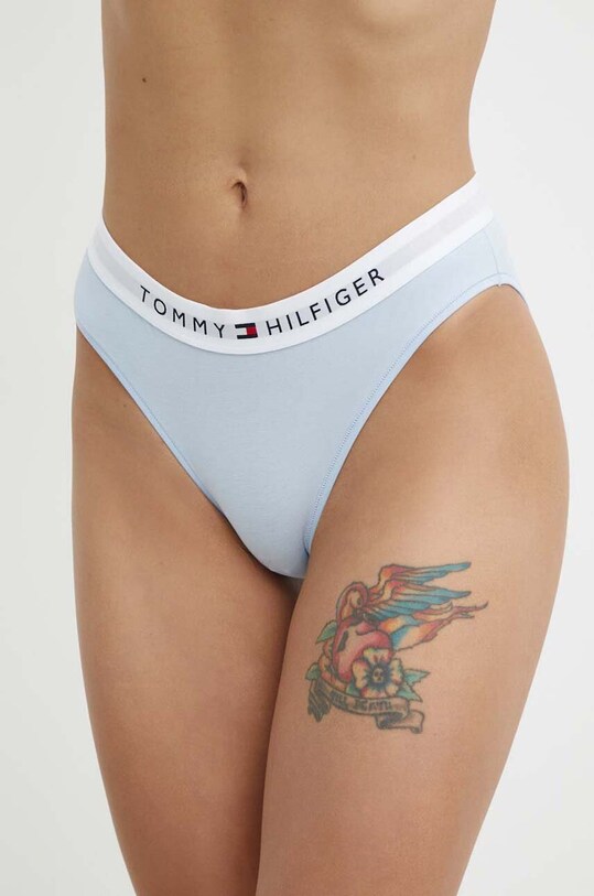 Σλιπ Tommy Hilfiger πλεκτό ύφασμα μπλε UW0UW04145