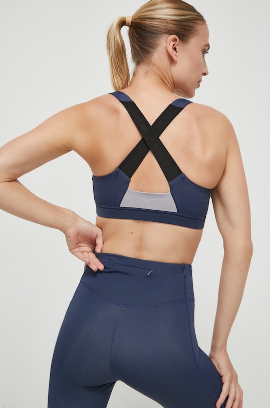 Sportovní podprsenka Mizuno jemně vyztužené modrá J2GAA211