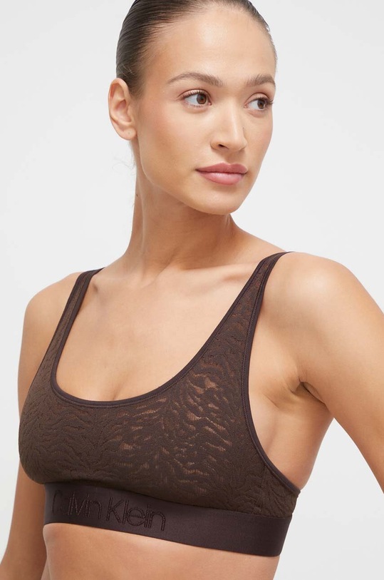 Podprsenka Calvin Klein Underwear hnedá 000QF7340E