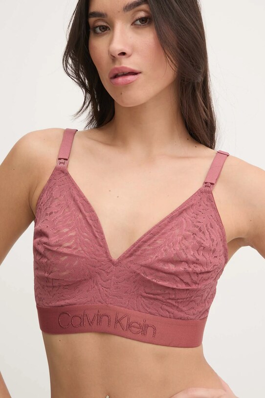Calvin Klein Underwear biustonosz do karmienia koronka czerwony 000QF7343E