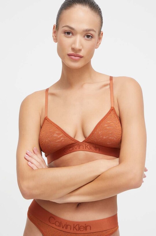 Бюстгальтер Calvin Klein Underwear трикотаж оранжевый 000QF7491E