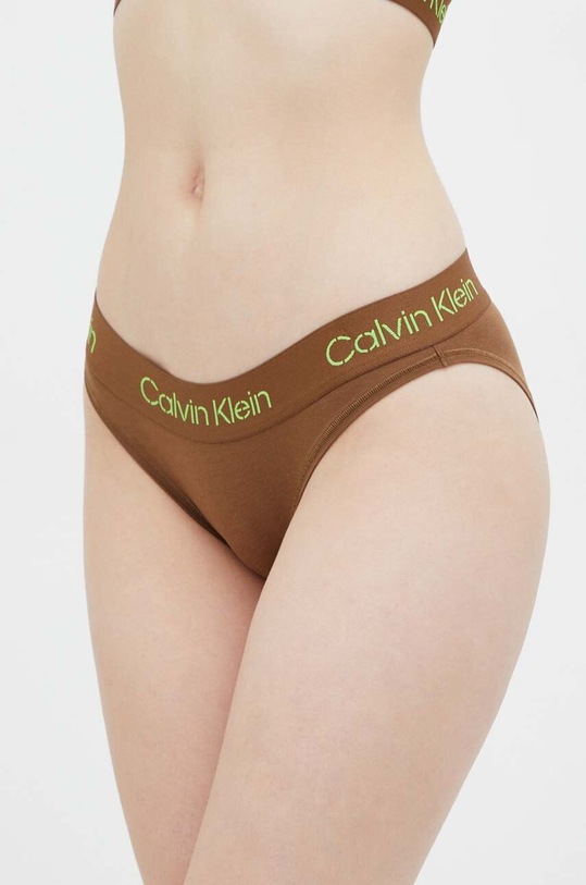 Бикини Calvin Klein Underwear бикини кафяв 000QF7459E