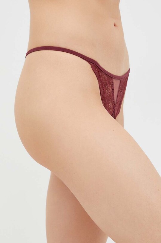 Tangá Calvin Klein Underwear 000QF7502E burgundské AW23