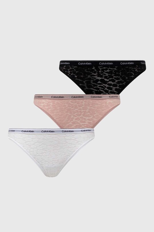 Труси Calvin Klein Underwear 3-pack трикотаж барвистий 000QD5069E
