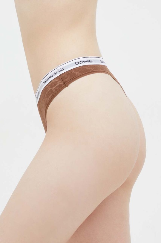 Tangá Calvin Klein Underwear 000QD5051E hnedá AA00