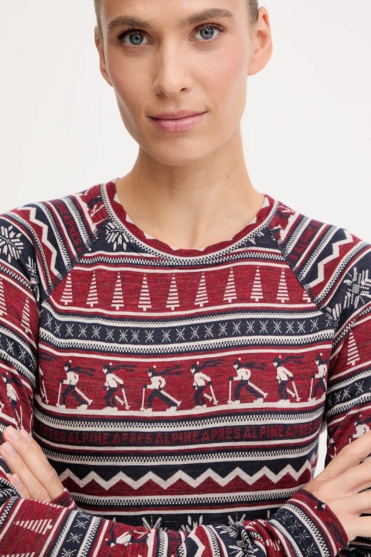 Smartwool longsleeve funzionale Classic Thermal Merino granata SW016370