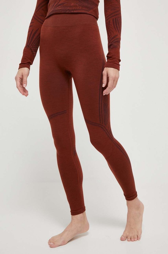 Smartwool legginsy funkcyjne Intraknit Active Planet friendly brązowy SW012793