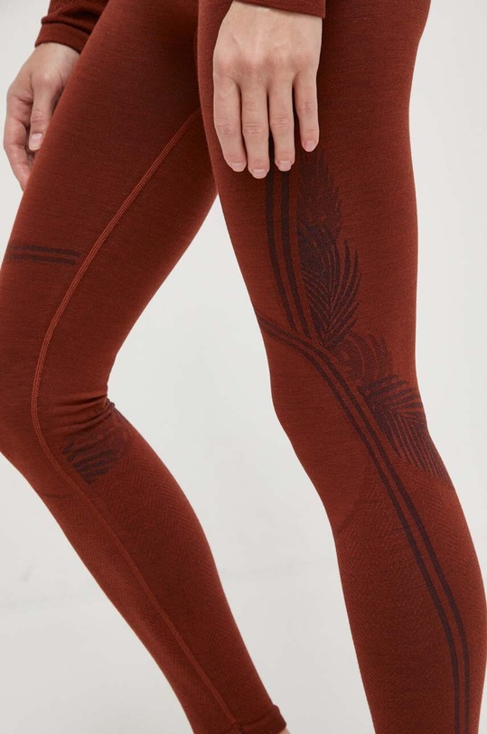 Smartwool legginsy funkcyjne Intraknit Active brązowy SW012793