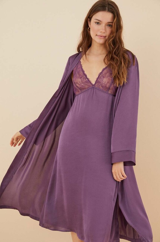 women'secret szlafrok SENSE 2 dzianina fioletowy 2536722